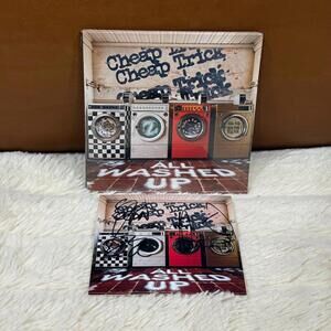 CHEAP TRICK: ALL WASHED UP CD BRAND NEW SIGNED AUTOGRAPHED CARD FULL BAND